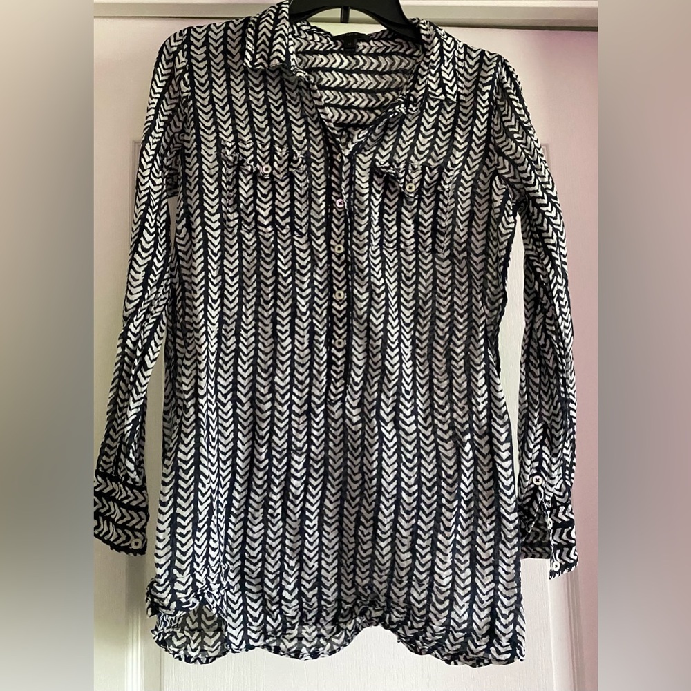 J. Crew Zebra Print Shirt